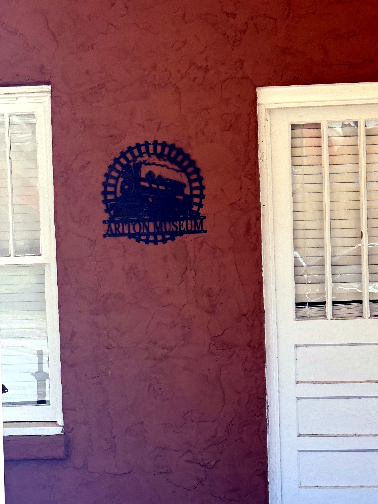 The Ariton Museum sign on the old depot wall