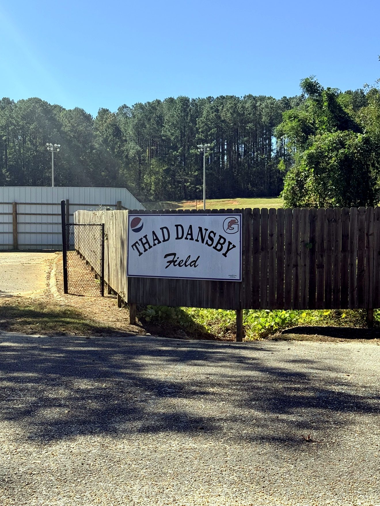 The Thad Dansby Field sign